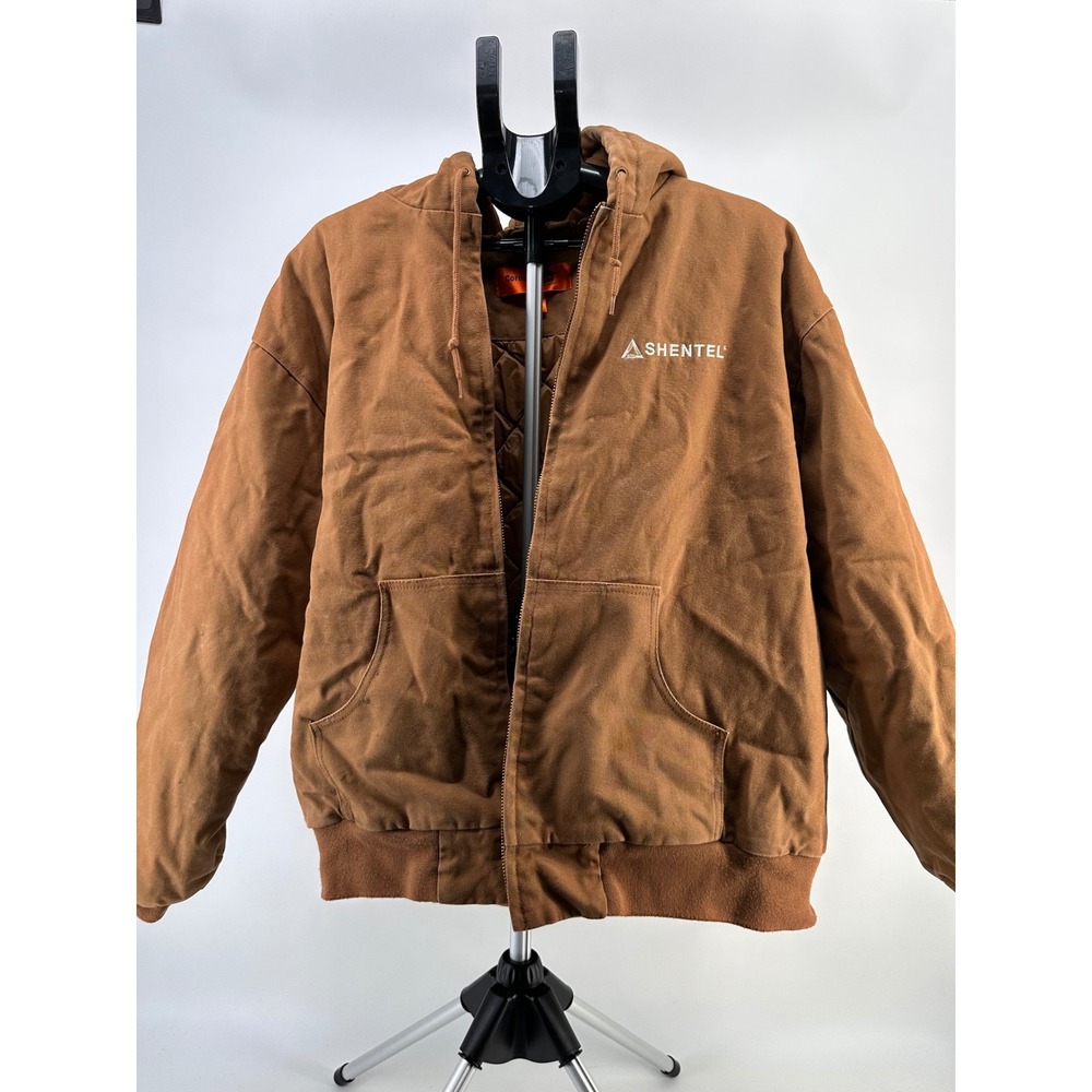CornerStone Port Authority Brown Quilted Lined Hooded Work Jacket‎ XL SHENTEL